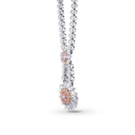 Fancy Intense Pink Asscher & Pear Diamond Drop Pendant