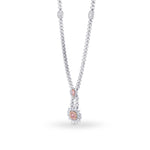 Fancy Intense Pink Asscher & Pear Diamond Drop Pendant