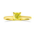 Four Prong Pave Accent Solitaire Ring