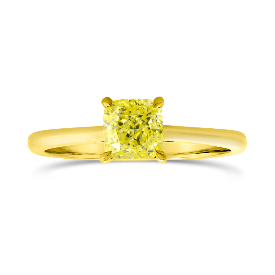 Four Prong Pave Accent Solitaire Ring