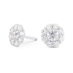  Round Brilliant Diamond Halo Earrings 