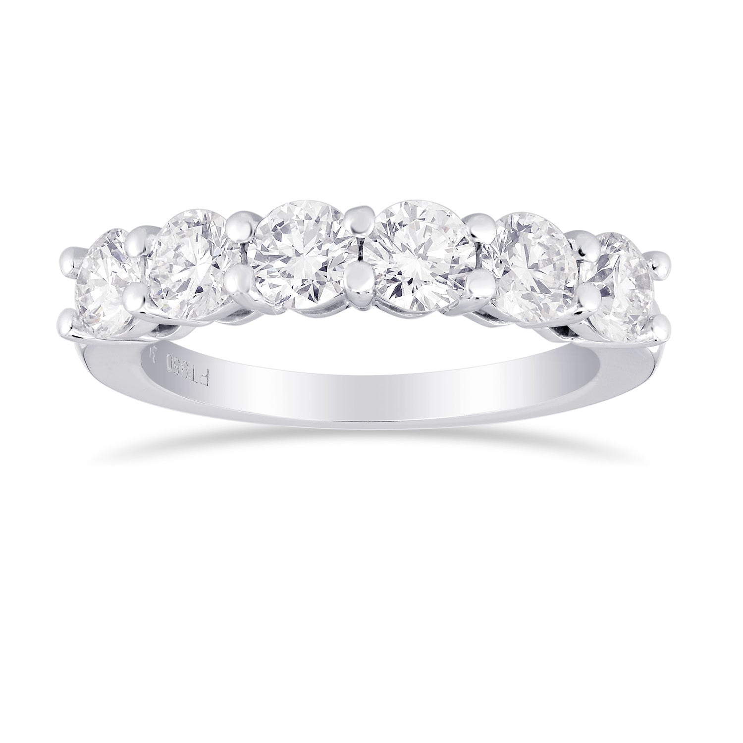 Round Diamond Shared Prong Ring
