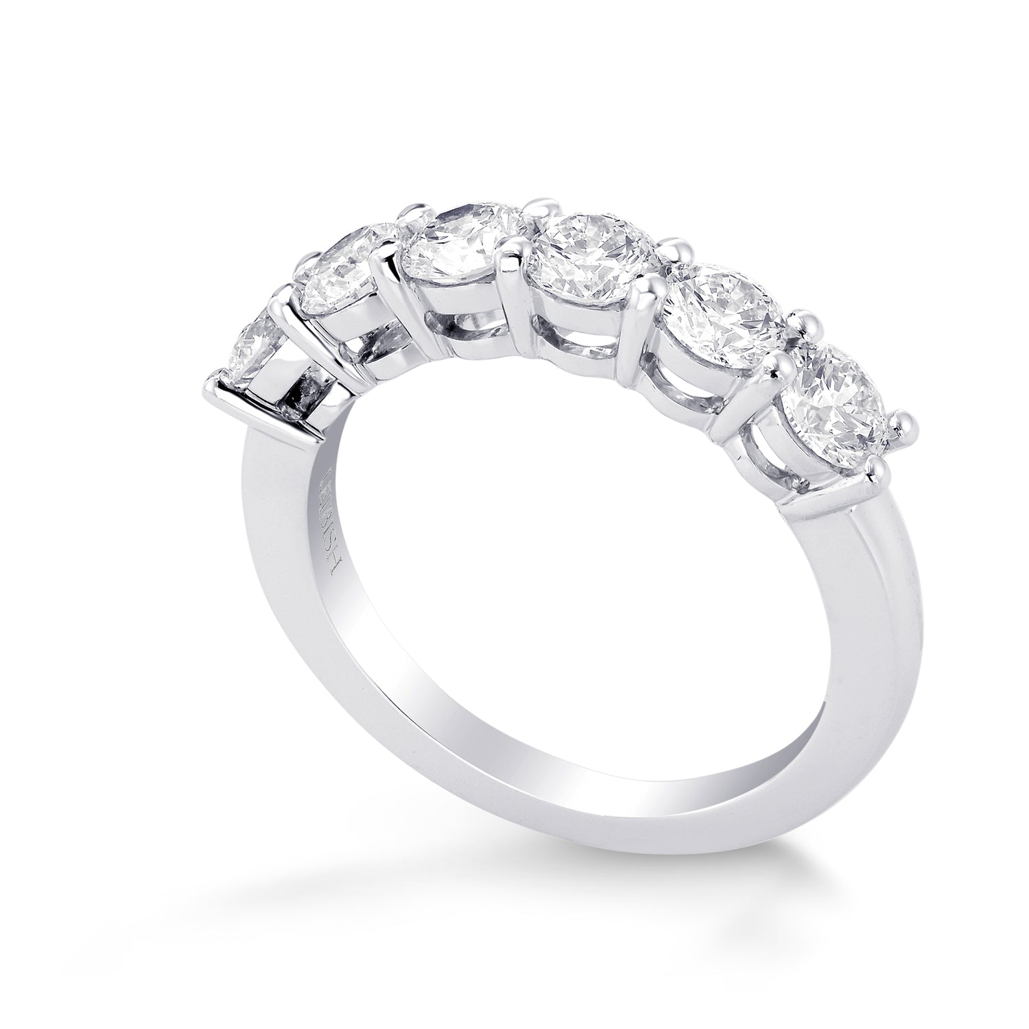 Round Diamond Shared Prong Ring