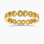 18K Gold  Motif Wedding  Band 