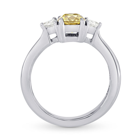  Fancy Brownish Yellow Brilliant Shape Diamond 3 Stone Ring