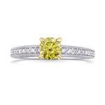 Vintage Style Solitaire & Pave Ring Setting