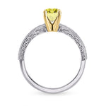 Vintage Style Solitaire & Pave Ring Setting - 2