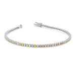 Mix Color Round Brilliant Tennis Bracelet