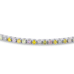 Mix Color Round Brilliant Tennis Bracelet