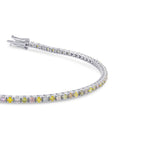 Mix Color Round Brilliant Tennis Bracelet