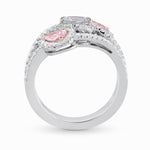   Extraordinary Mix Color and Mix Shape Diamond 3 stone Ring