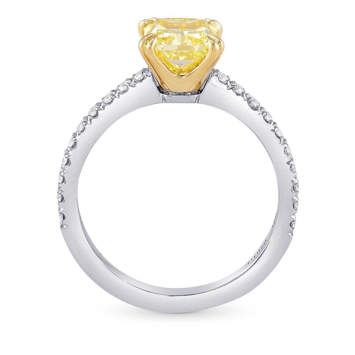 Fancy Yellow Radiant Diamond Engagement & Wedding Ring Set
