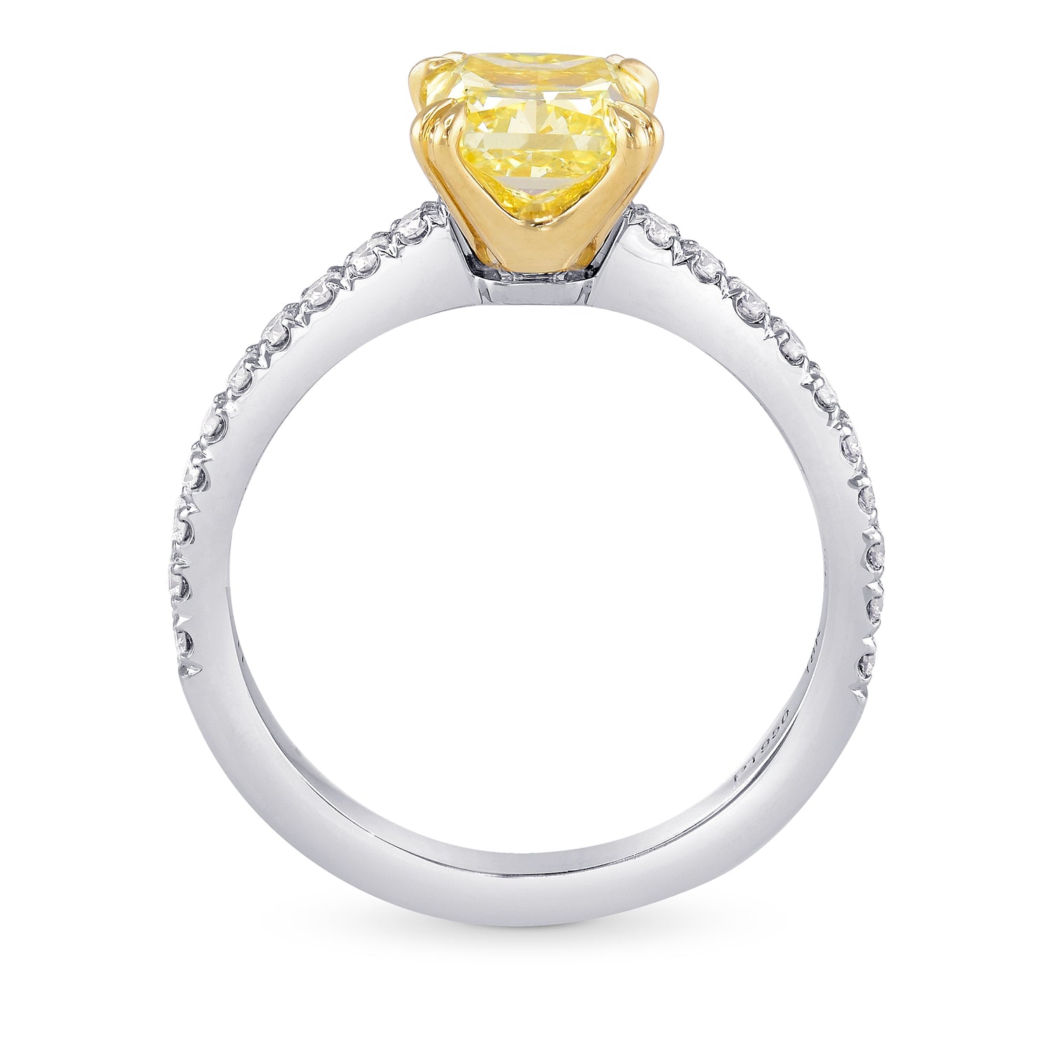 Fancy Yellow Radiant Diamond Engagement & Wedding Ring Set
