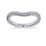 Open Pave Diamond Half Eternity Ring 