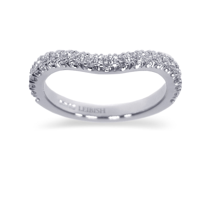 Open Pave Diamond Half Eternity Ring 