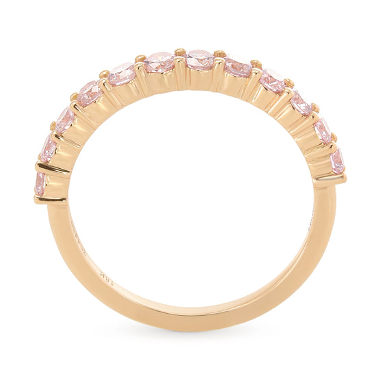 Light Pink Round Brilliant Diamond Band