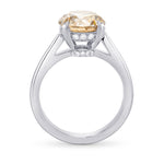 Fancy Light Yellowish Brown Round Diamond Solitaire Ring