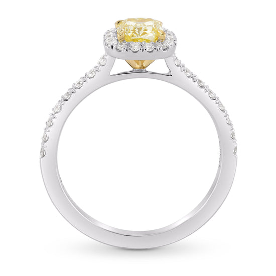 Fancy Intense Yellow Cushion Halo Ring