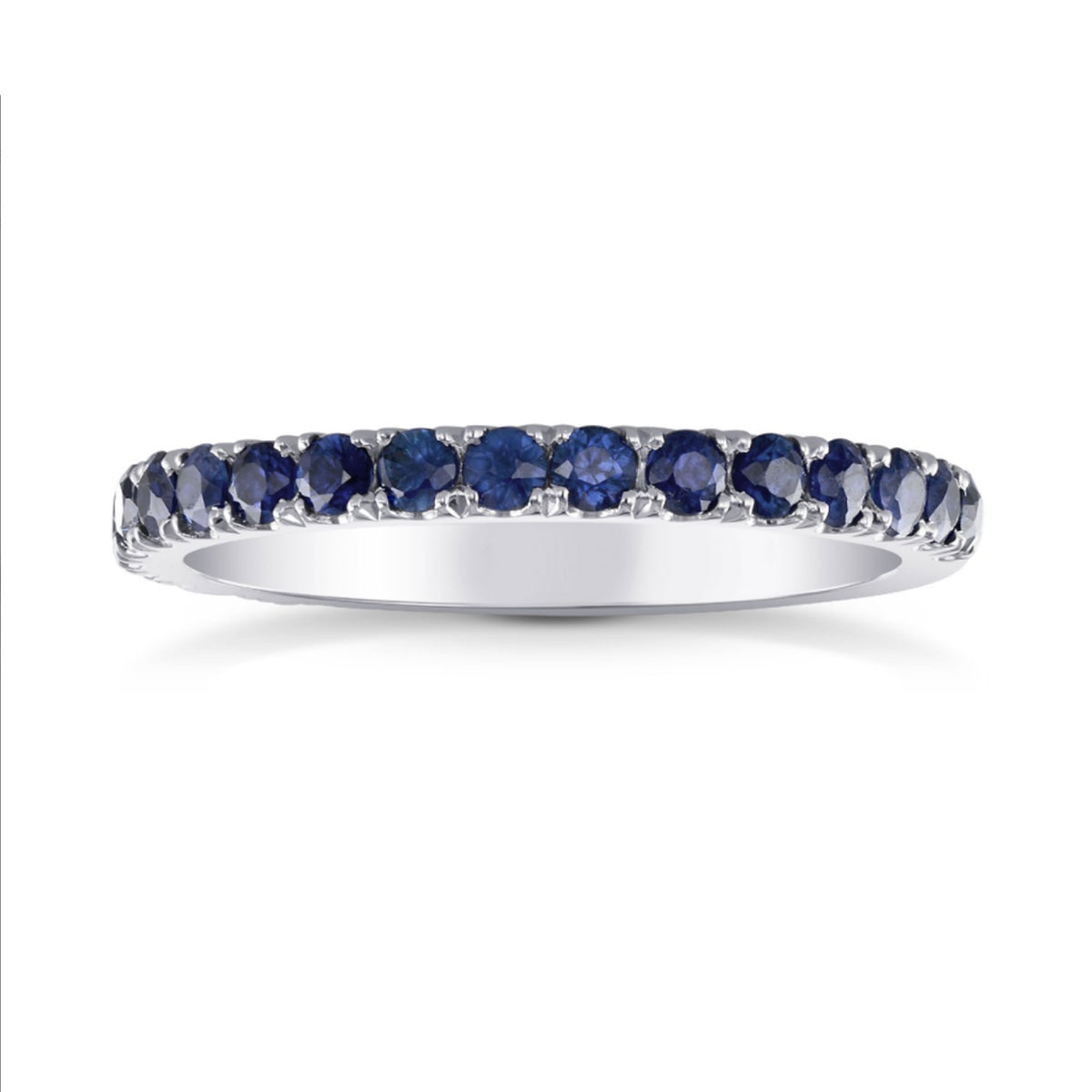  Blue Sapphire Half-Eternity Band