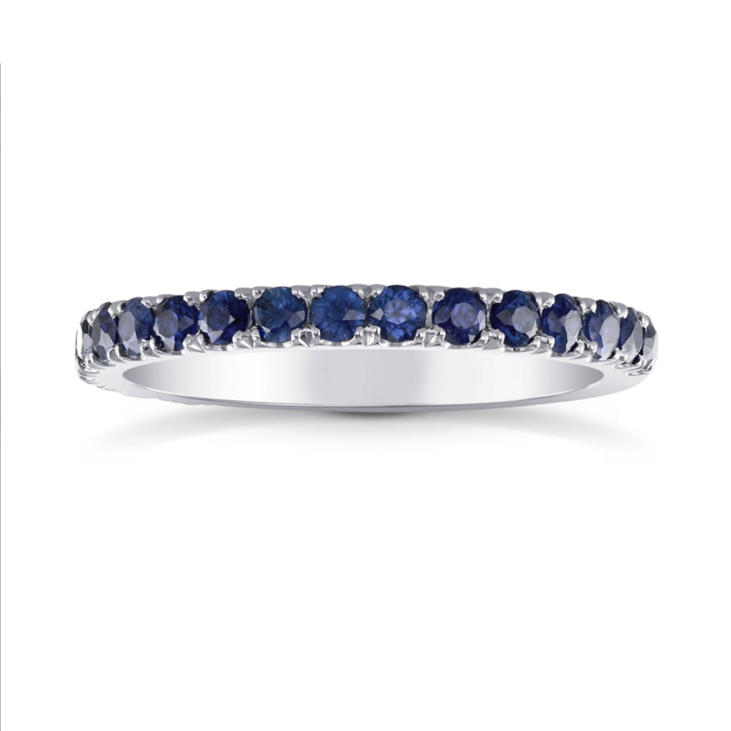  Blue Sapphire Half-Eternity Band