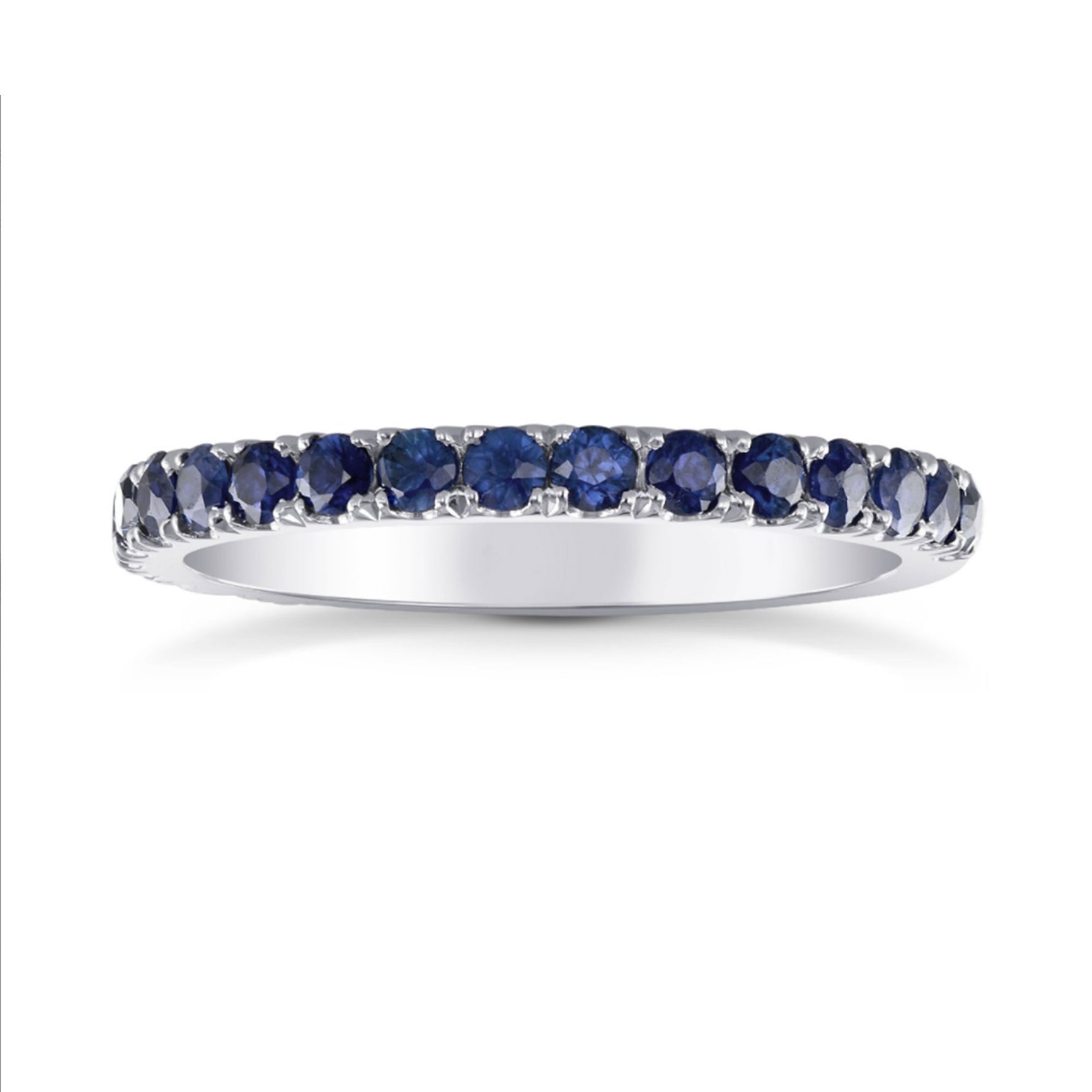  Blue Sapphire Half-Eternity Band