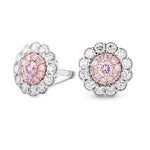 Fancy Pink Diamond Floral Earrings
