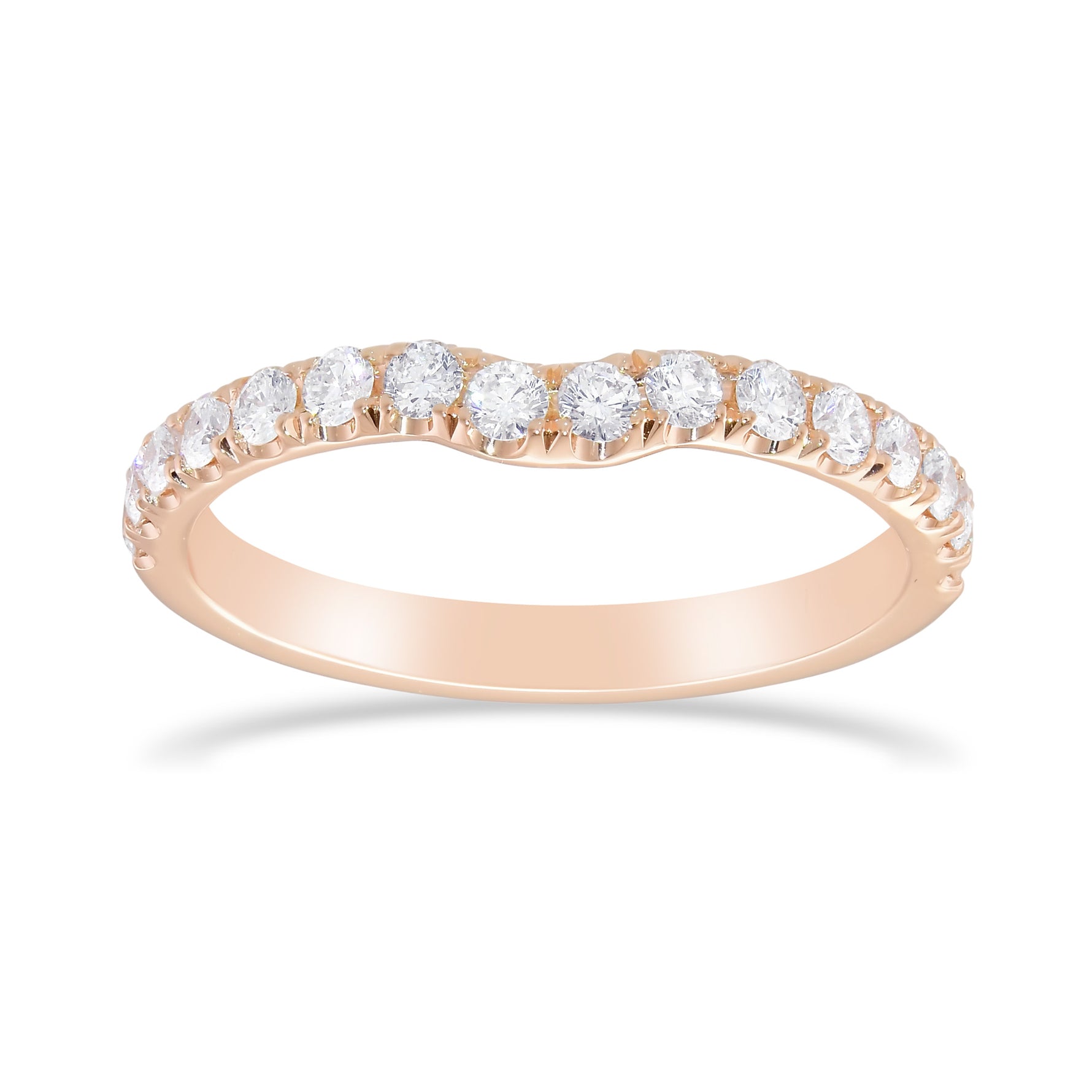 Fancy Orange Brown Round Diamond Wedding Set Rings