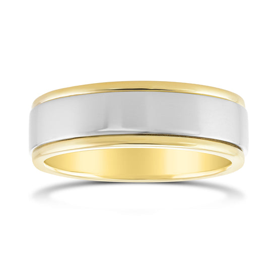 Platinum & 18K Yellow Gold Wedding Band