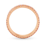 Two Fancy Pink Full Eternity Diamond Wedding Bands