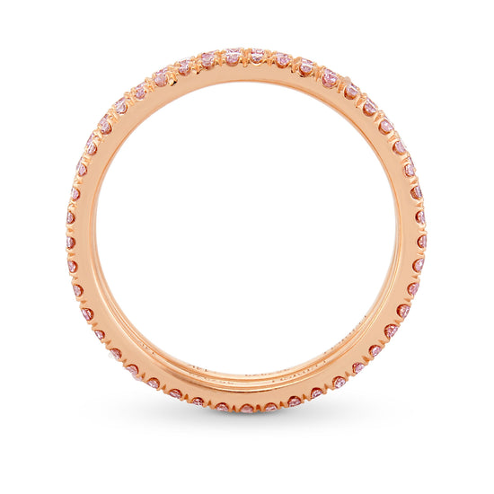 Two Fancy Pink Full Eternity Diamond Wedding Bands