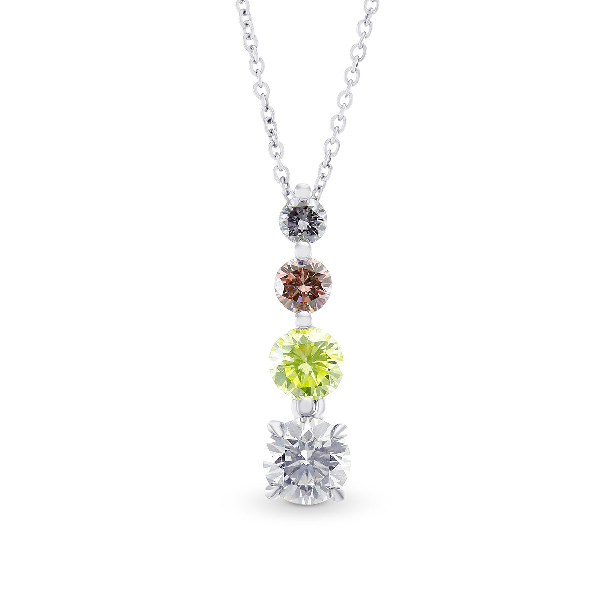 Chameleon & Multi Color Round Diamond Pendant