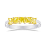 Fancy Intense Yellow Radiant Diamond Band Ring