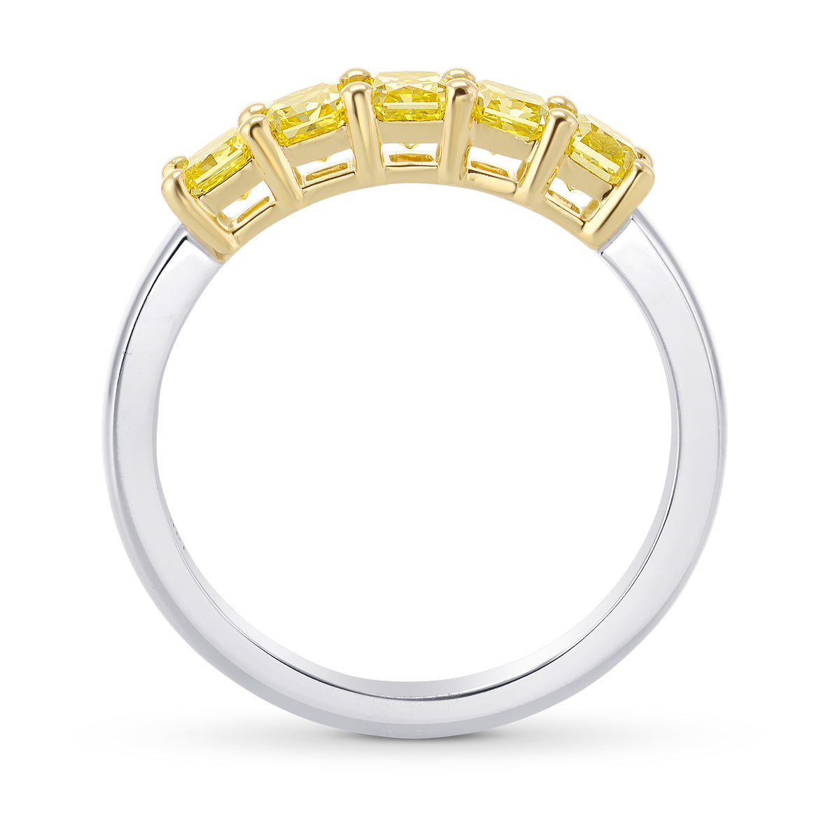 Fancy Intense Yellow Radiant Diamond Band Ring