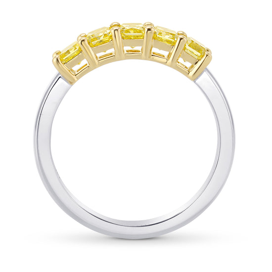 Fancy Intense Yellow Radiant Diamond Band Ring