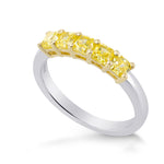 Fancy Intense Yellow Radiant Diamond Band Ring