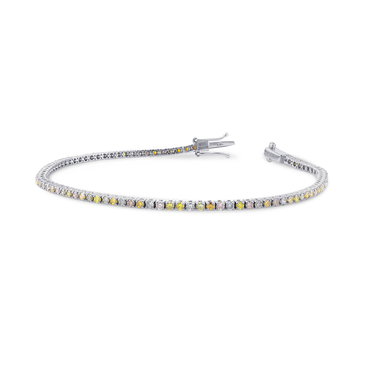Multicolored Diamond Tennis Bracelet