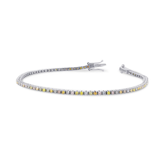 Multicolored Diamond Tennis Bracelet