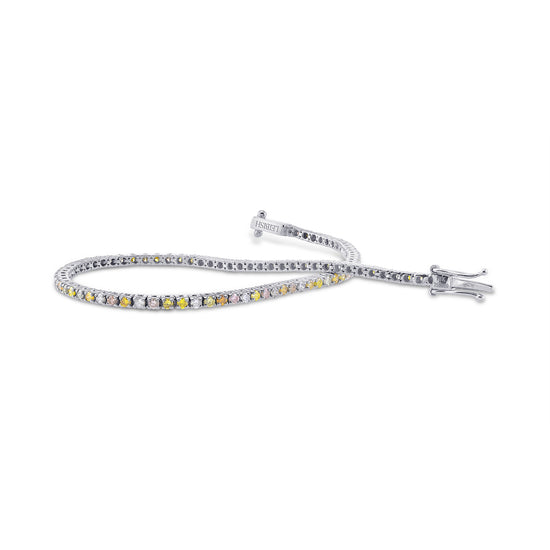 Multicolored Diamond Tennis Bracelet