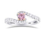 Fancy Purplish Pink Round Crossover Diamond Ring