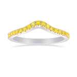 Fancy Vivid Yellow Diamond Contoured Wedding Band