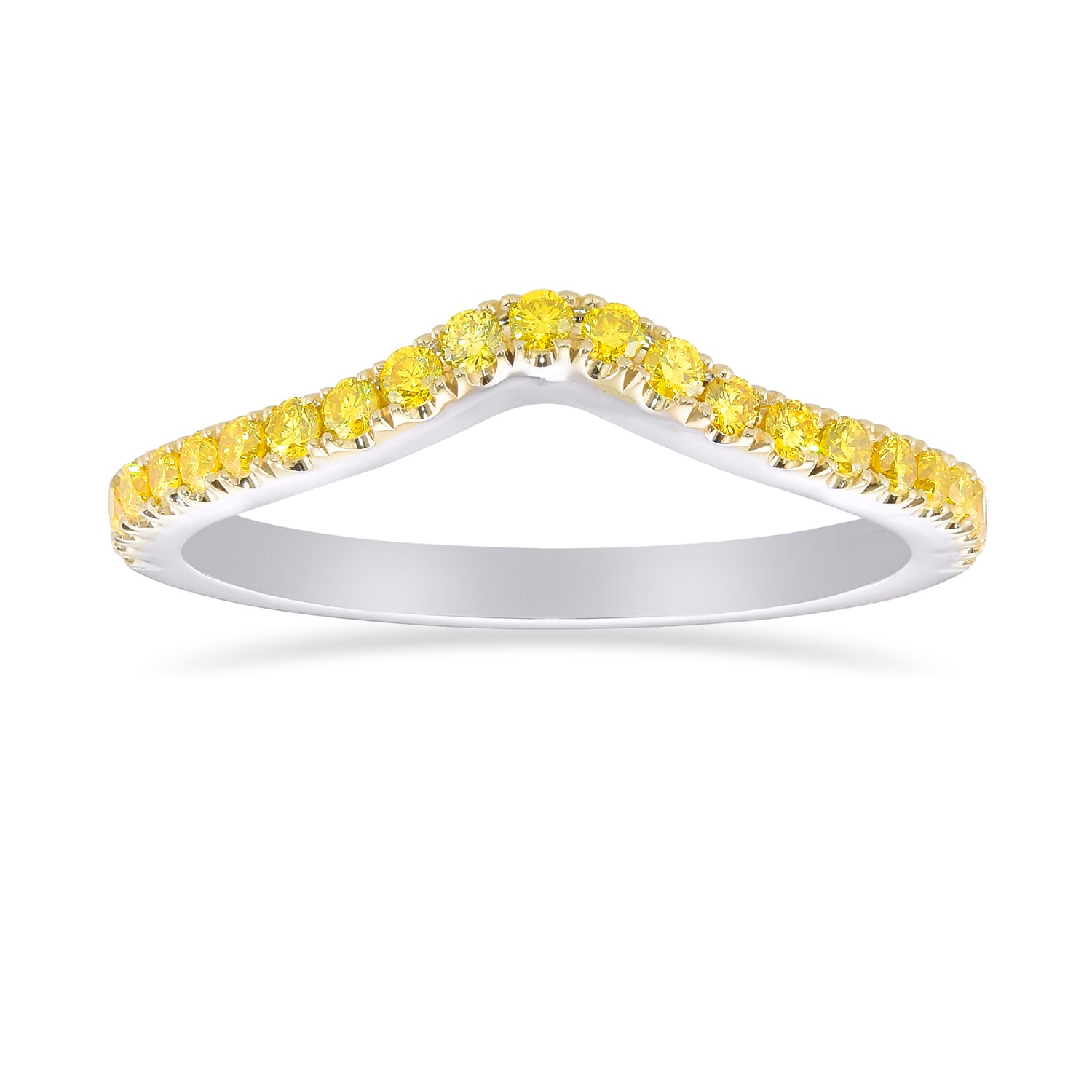 Fancy Vivid Yellow Diamond Contoured Wedding Band
