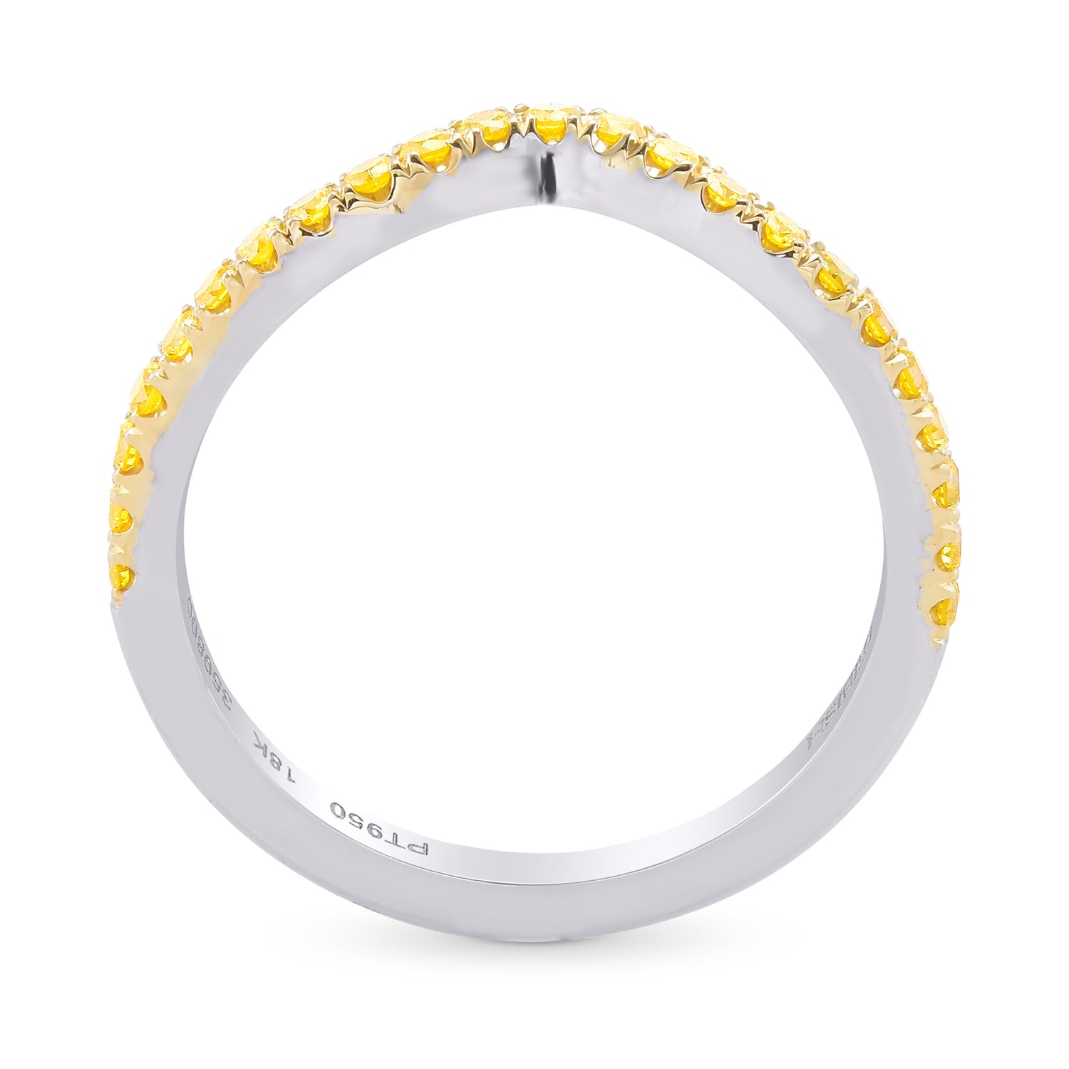 Fancy Vivid Yellow Diamond Contoured Wedding Band