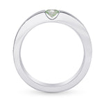 Fancy Bluish Green Round Diamond Band Ring