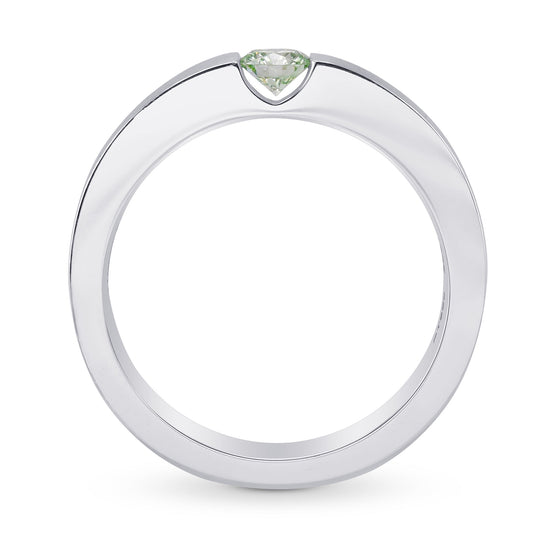 Fancy Bluish Green Round Diamond Band Ring