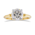 Fancy Gray Round Diamond Solitaire Ring