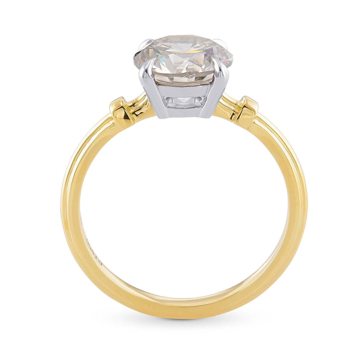 Fancy Gray Round Diamond Solitaire Ring