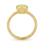 Fancy Intense Yellow Cushion Diamond Solitaire Ring