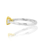 Fancy Intense Yellow Radiant and Taper Diamond Ring