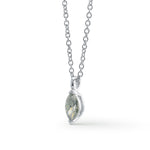 Fancy Greenish Gray Marquise Diamond Solitaire Pendant