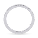 Round Brilliant Open Pave Diamond Wedding Band
